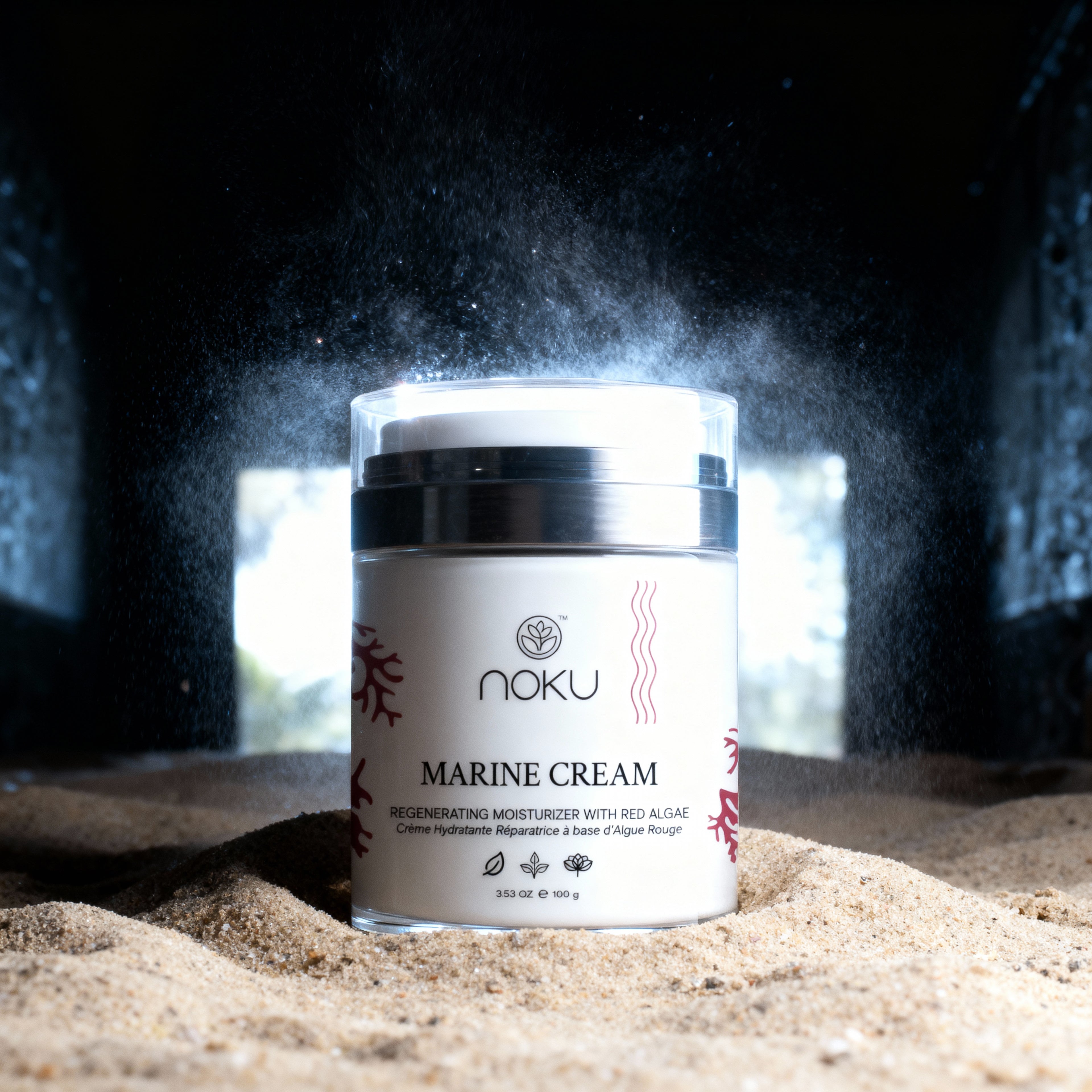 Marine Cream | Bigger 100ml Airless Jar – Ultra-Hydrating Anti-Aging Moisturizer with Red Algae, Vegan Collagen & Argireline Peptides – Vegan, Cruelty-Free, Award-Winning Formula