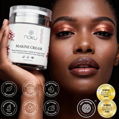 Marine Cream | Bigger 100ml Airless Jar – Ultra-Hydrating Anti-Aging Moisturizer with Red Algae, Vegan Collagen &amp; Argireline Peptides  – Vegan, Cruelty-Free, Award-Winning Formula